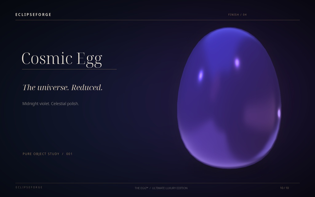 【4色・GLB/OBJ】THE EGG™|Ultimate Luxury Edition|究極の高級たまご3Dモデル