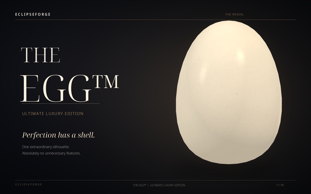 【4色・GLB/OBJ】THE EGG™|Ultimate Luxury Edition|究極の高級たまご3Dモデル