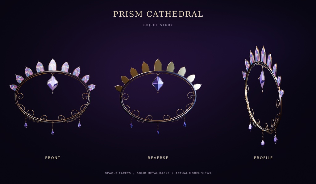 【VRChat想定・MA対応・全6色】Eclipse Prism Cathedral Halo|ゴシック・ステンドグラスヘイロー【PhysBone設定済み / UnityPackage】