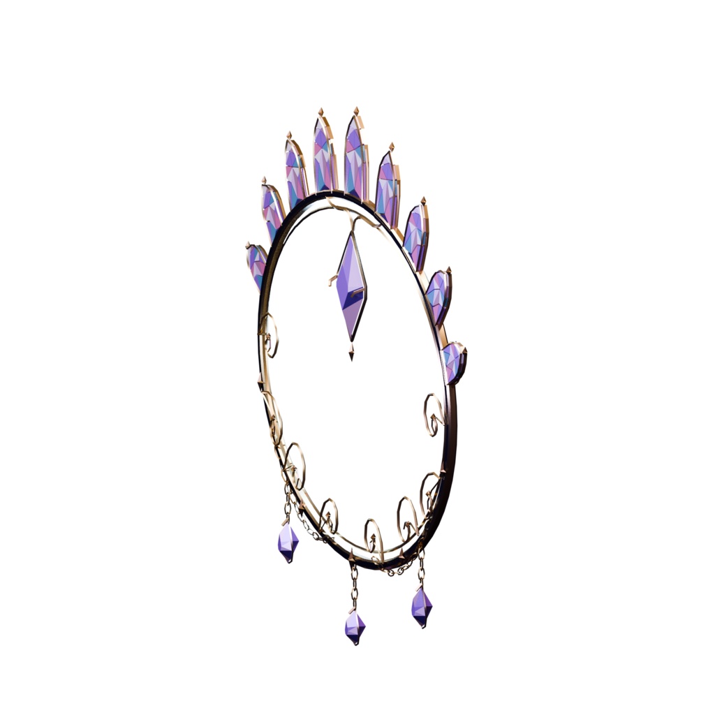 【VRChat想定・MA対応・全6色】Eclipse Prism Cathedral Halo|ゴシック・ステンドグラスヘイロー【PhysBone設定済み / UnityPackage】
