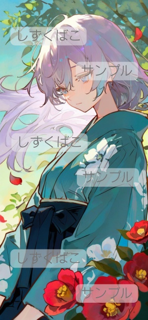 紅花の秘めごとP08｜幻想花スマホ壁紙