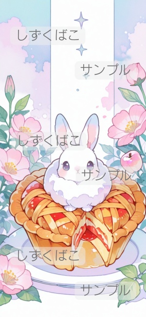 Sweet Animal Café｜ウサギとアップルパイの壁紙_P04