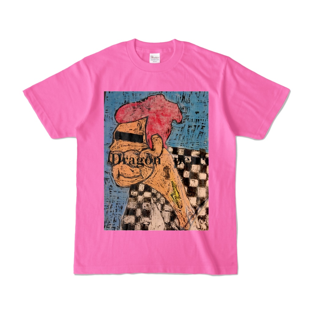 カラーTシャツ江戸っ子ピンク