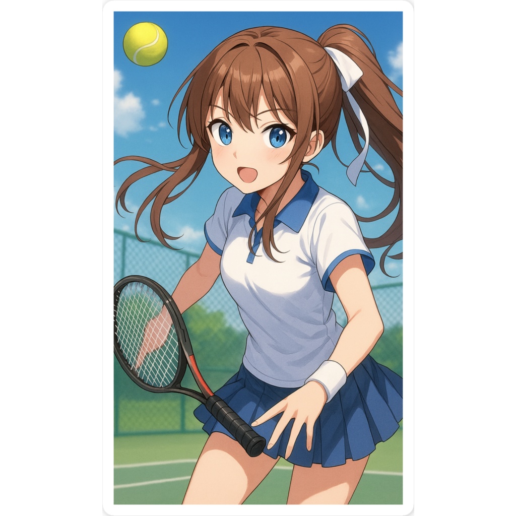 あゆみテニスのスマホステッカー