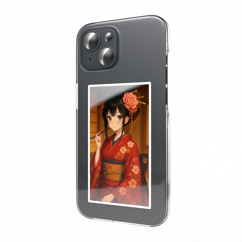 花魁高尾大夫のスマホステッカー