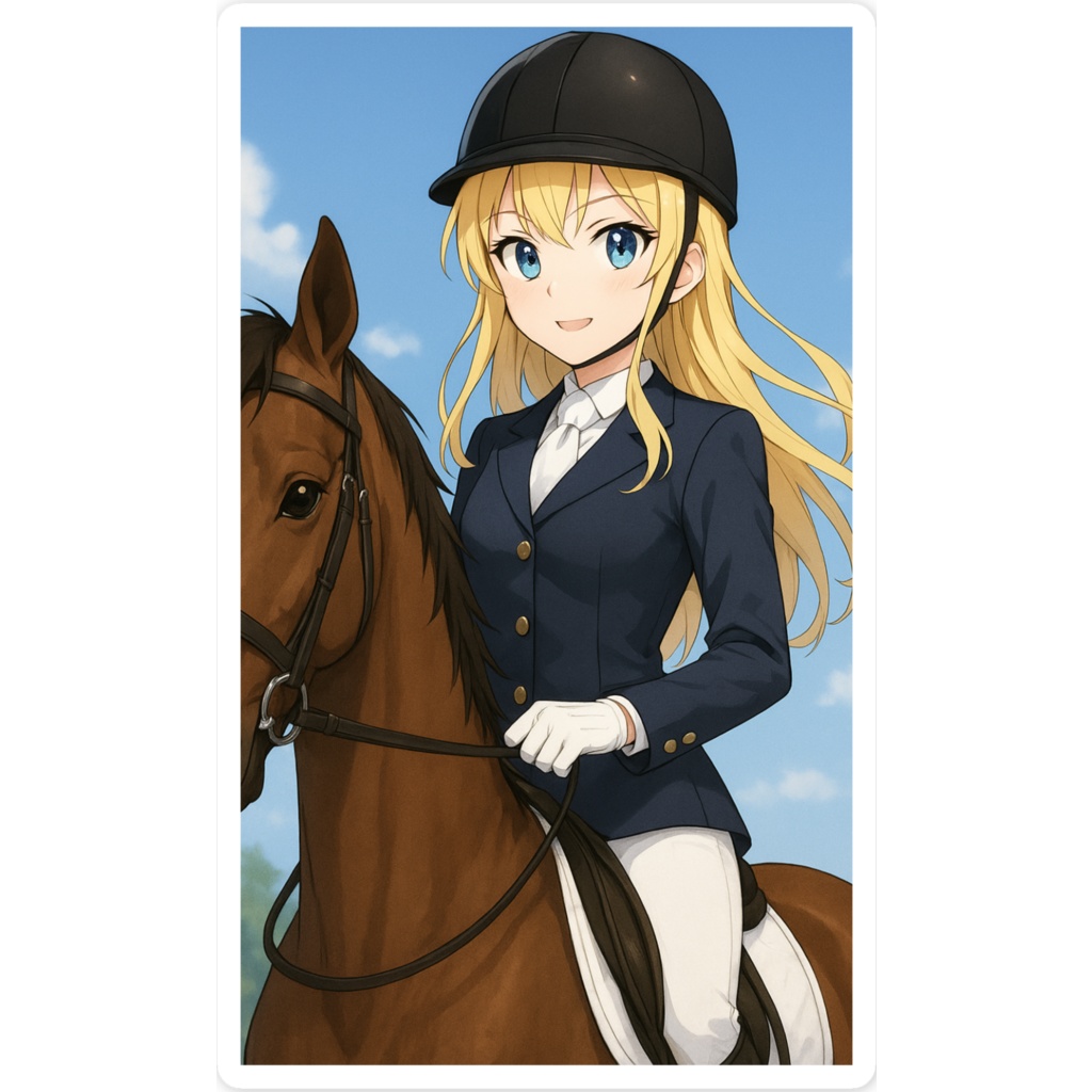 ユーリの乗馬スマホステッカー