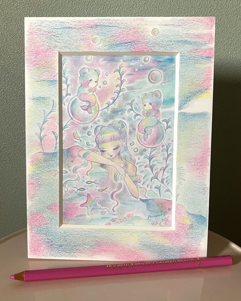 「Little Afternoon Dream」 額付き原画 Original Artwork with Frame