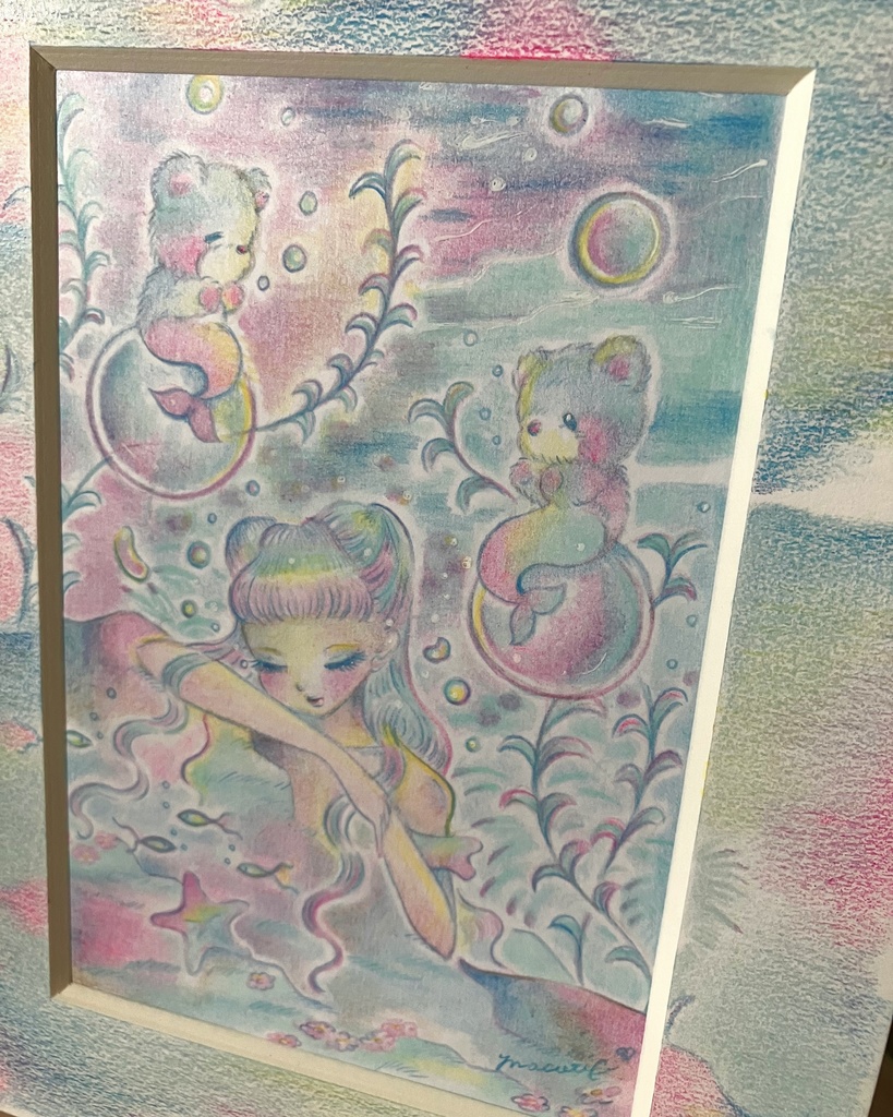 「Little Afternoon Dream」 額付き原画 Original Artwork with Frame