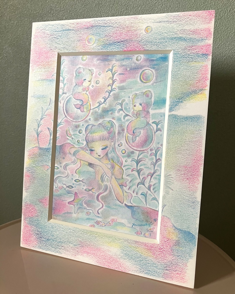 「Little Afternoon Dream」 額付き原画 Original Artwork with Frame