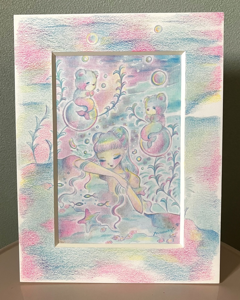 「Little Afternoon Dream」 額付き原画 Original Artwork with Frame