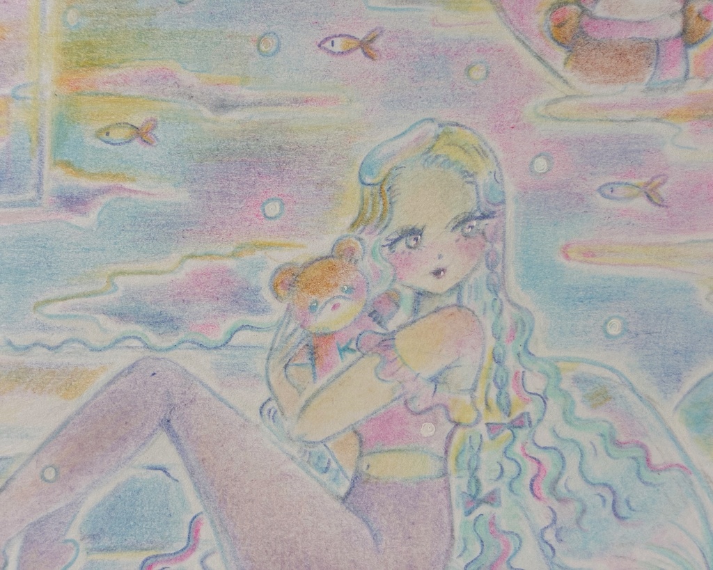 「Love in the Cold」 額付き原画 Original Artwork with Frame