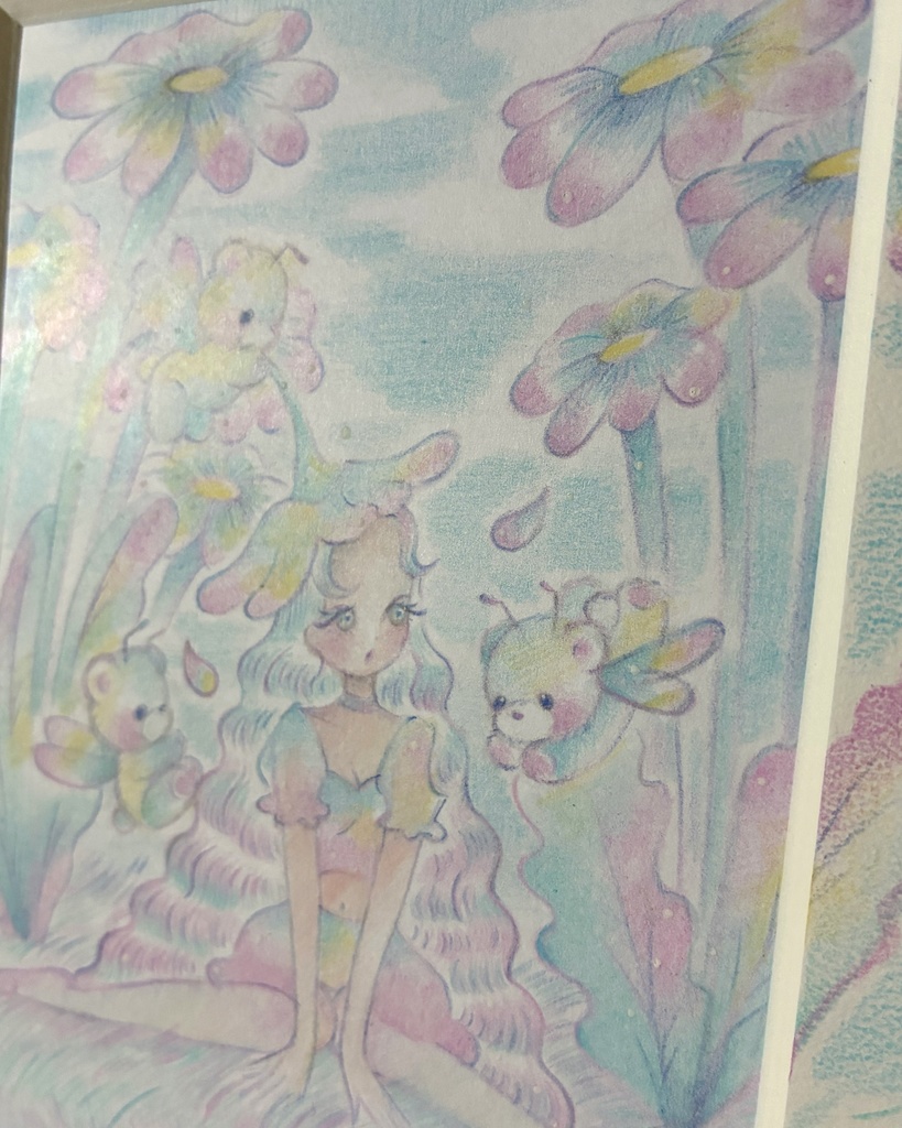 「Spring Delight」 額付き原画 Original Artwork with Frame