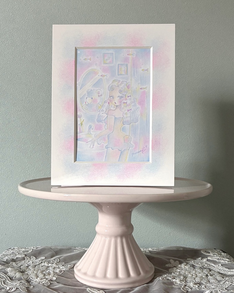 「A Girl to Meet You」 額付き原画 Original Artwork with Frame