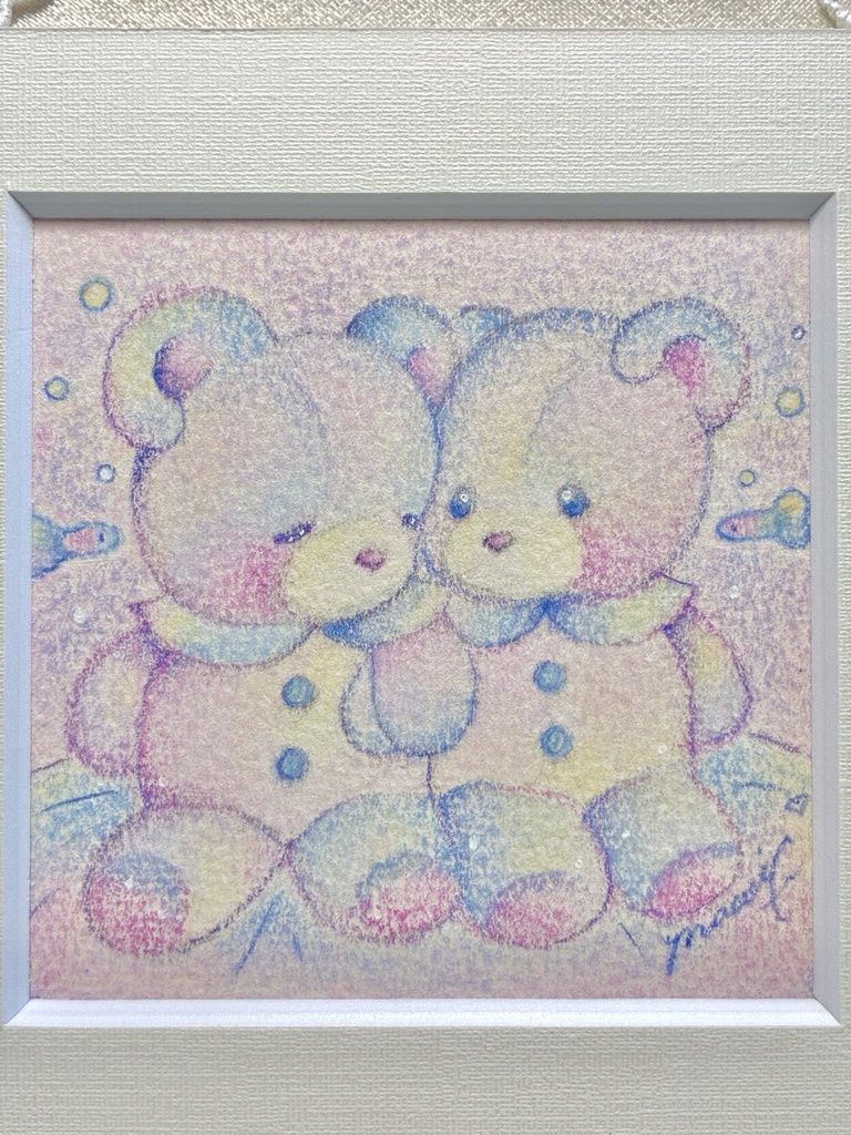 「 I'm Here 」ミニ額付き原画 Original Artwork with Frame