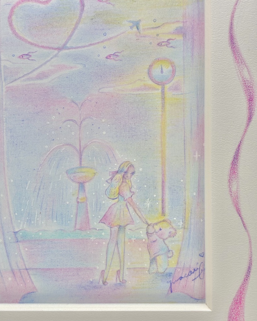 「Valentine Moon Waltz 」 額付き原画 Original Artwork with Frame