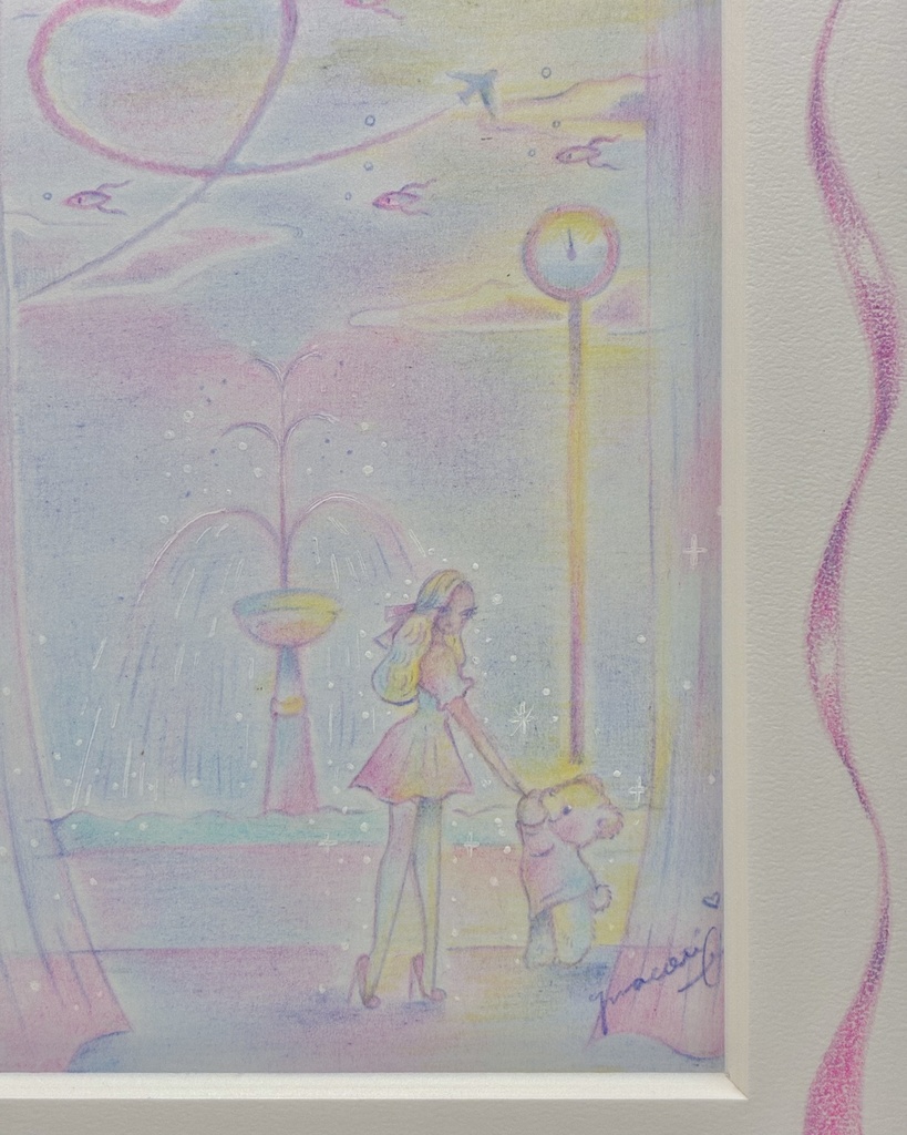 「Valentine Moon Waltz 」 額付き原画 Original Artwork with Frame