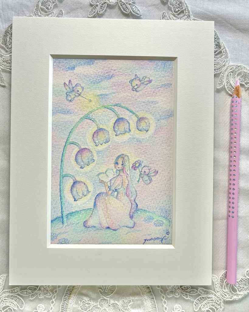 Lily of the Valley Girl|額付き原画 / Framed Original Artwork
