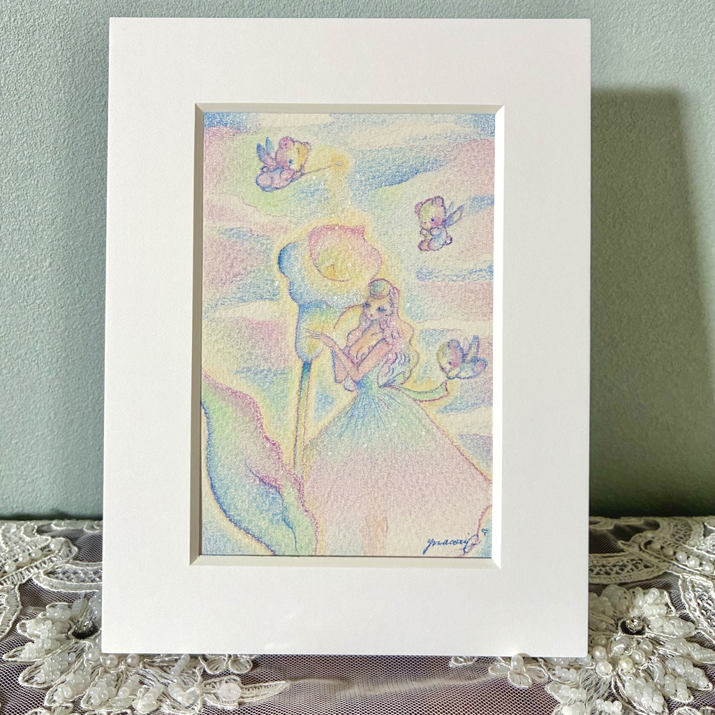 Calla Lily Girl|額付き原画 / Framed Original Artwork