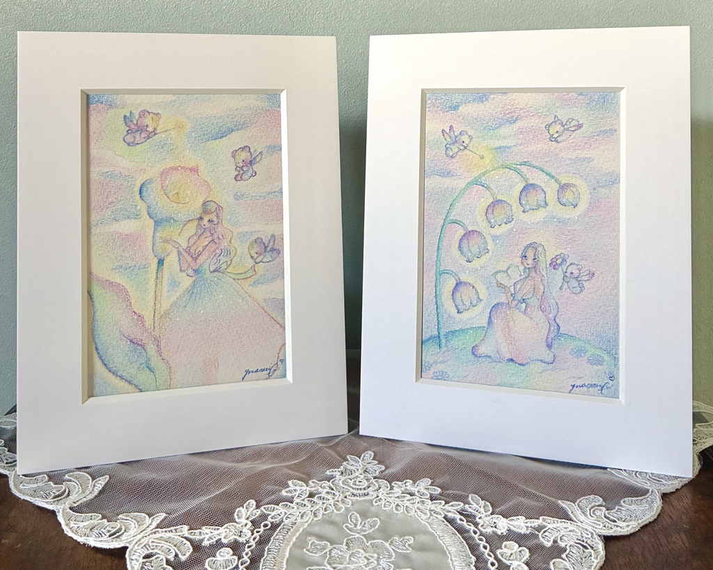 Calla Lily Girl|額付き原画 / Framed Original Artwork