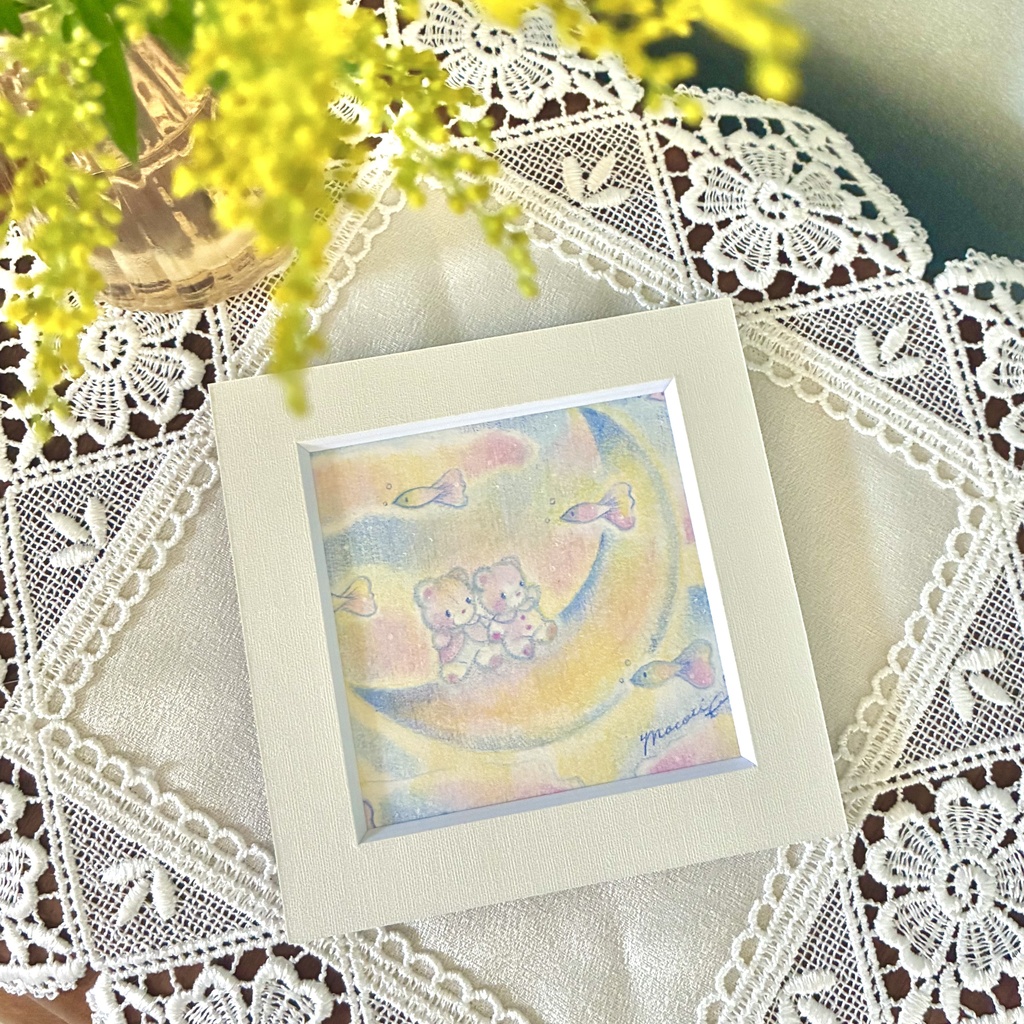 Our Moon|ミニ額付き原画 / Framed Original Artwork