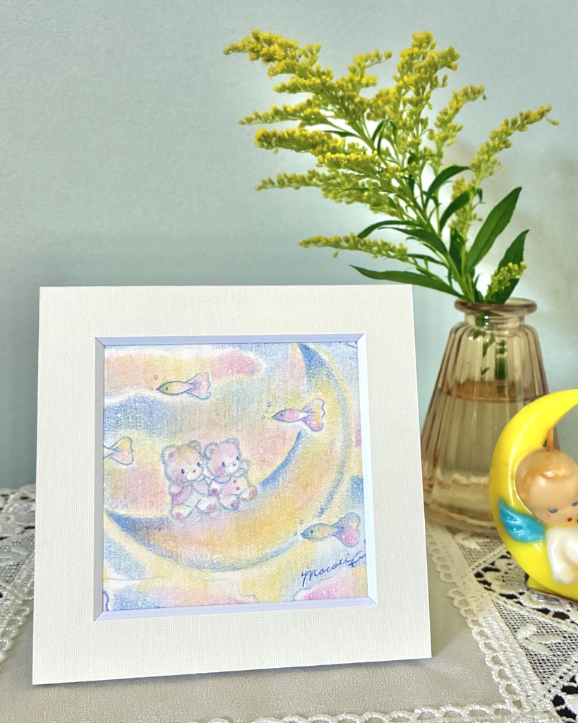 Our Moon|ミニ額付き原画 / Framed Original Artwork