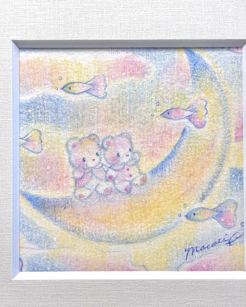 Our Moon|ミニ額付き原画 / Framed Original Artwork