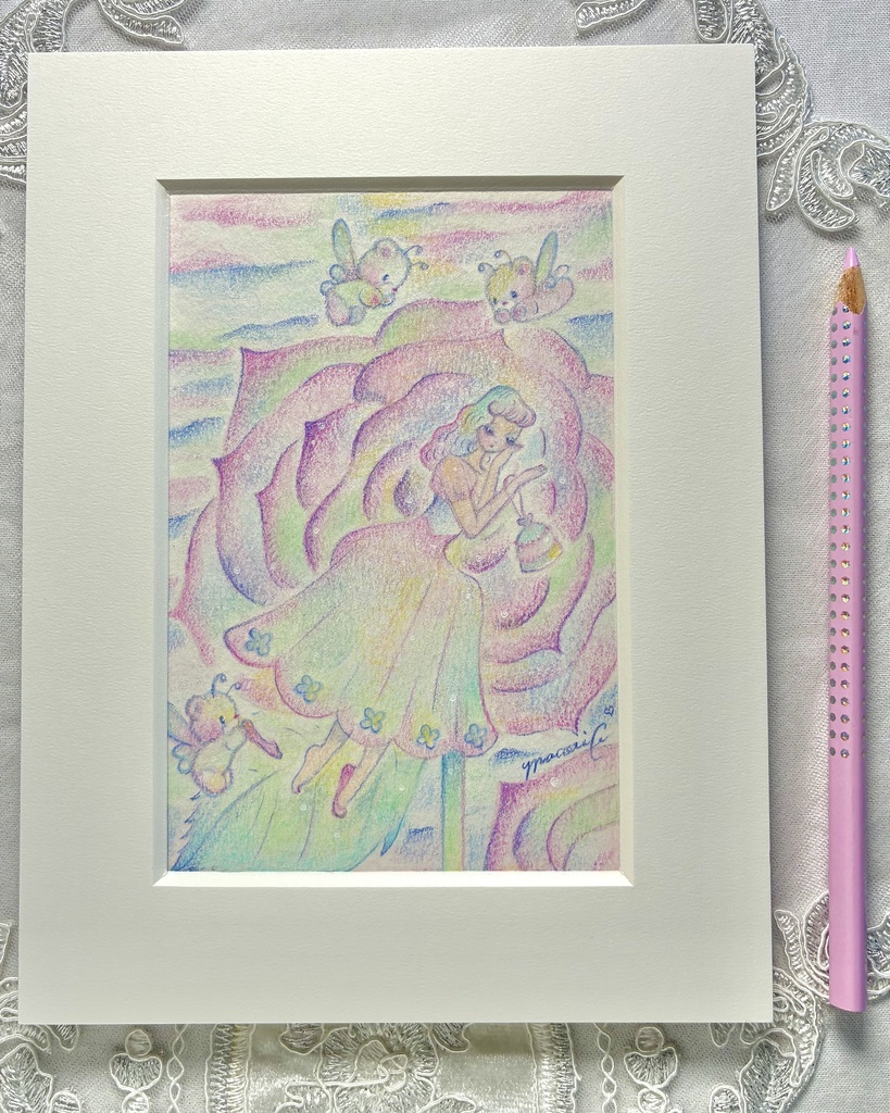Rose Girl|額付き原画 / Framed Original Artwork