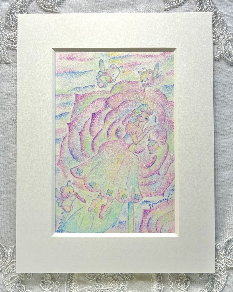 Rose Girl｜額付き原画 / Framed Original Artwork