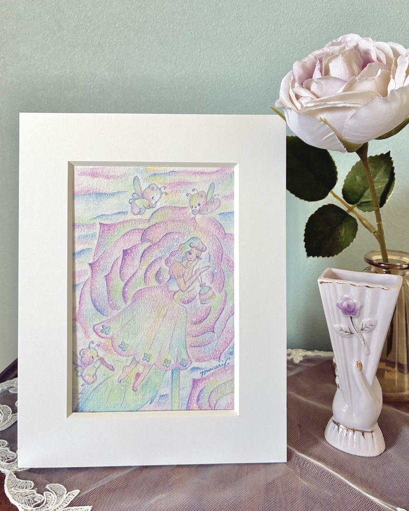 Rose Girl|額付き原画 / Framed Original Artwork