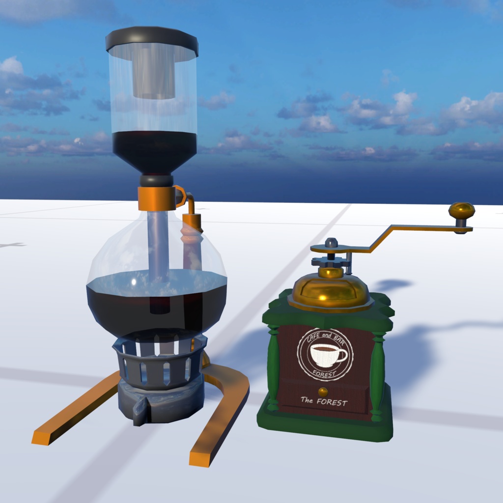 【テクスチャ】ティーセット・コーヒーサイフォン Cafe&Bar The Forestテクスチャ