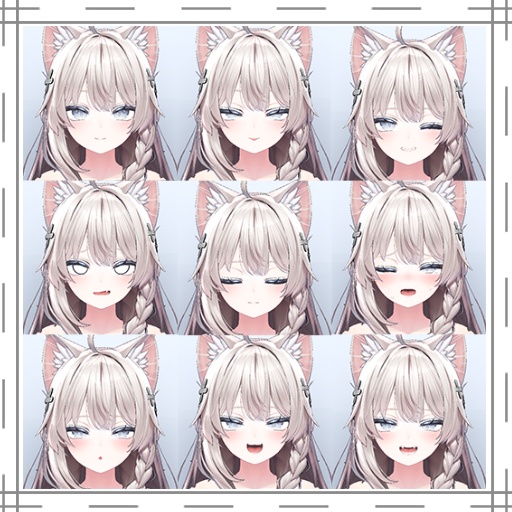 【しなの専用】目つきの悪いお姉さん表情セット『Face Animation』