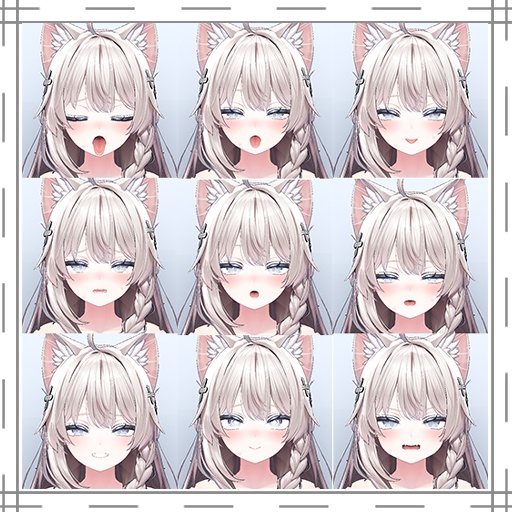 【しなの専用】目つきの悪いお姉さん表情セット『Face Animation』