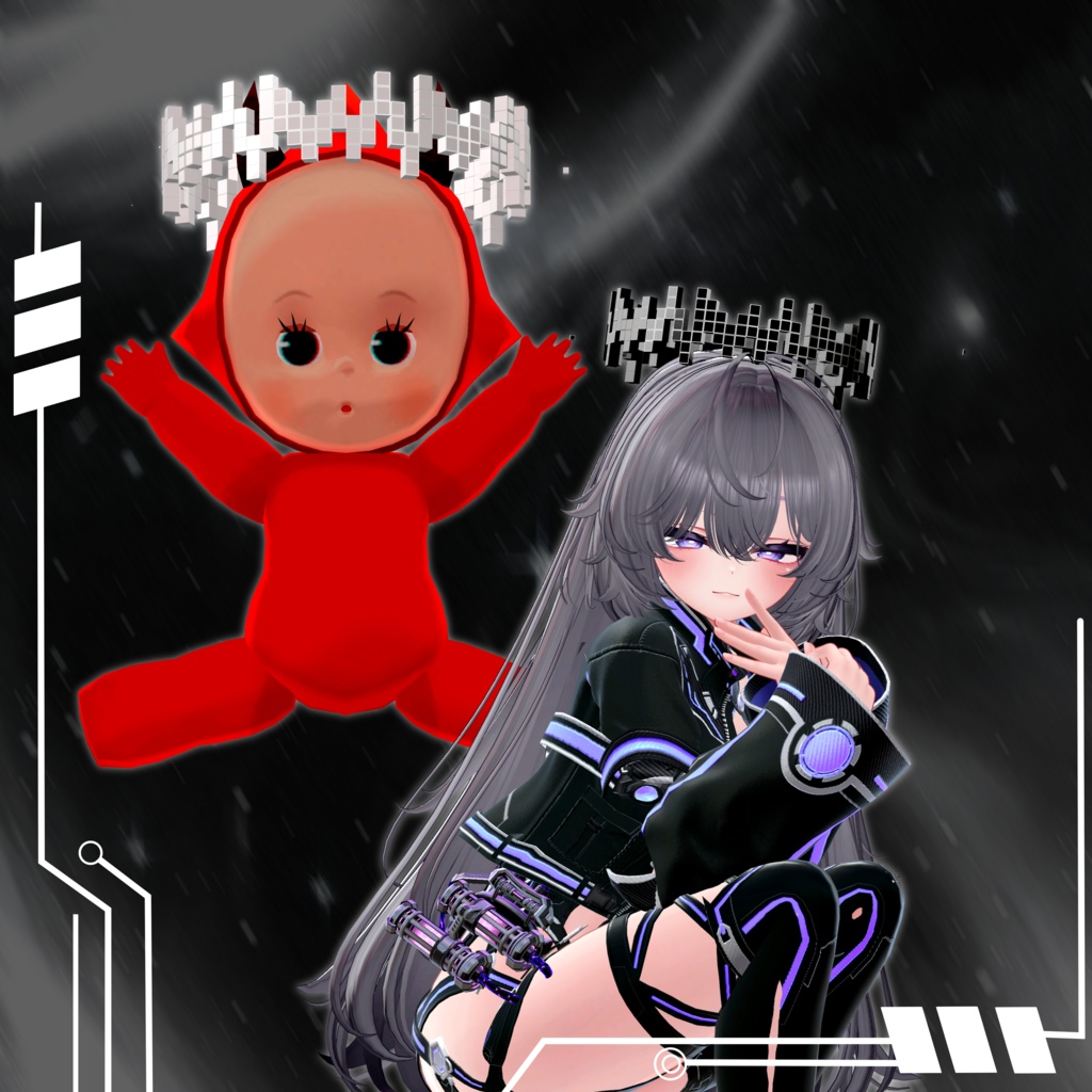 『PixelBlockHalo』ピクセルブロックヘイロー【Modular Avater対応】