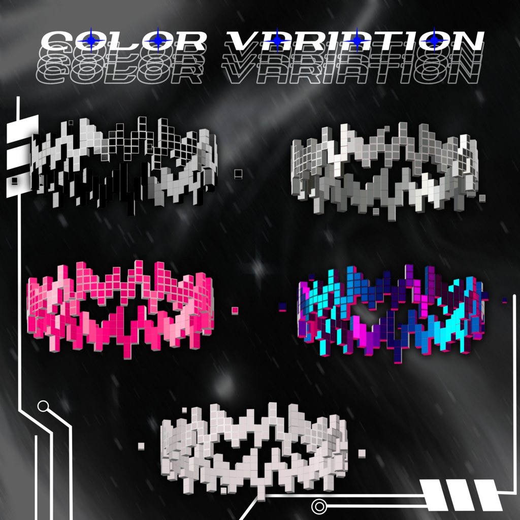『PixelBlockHalo』ピクセルブロックヘイロー【Modular Avater対応】
