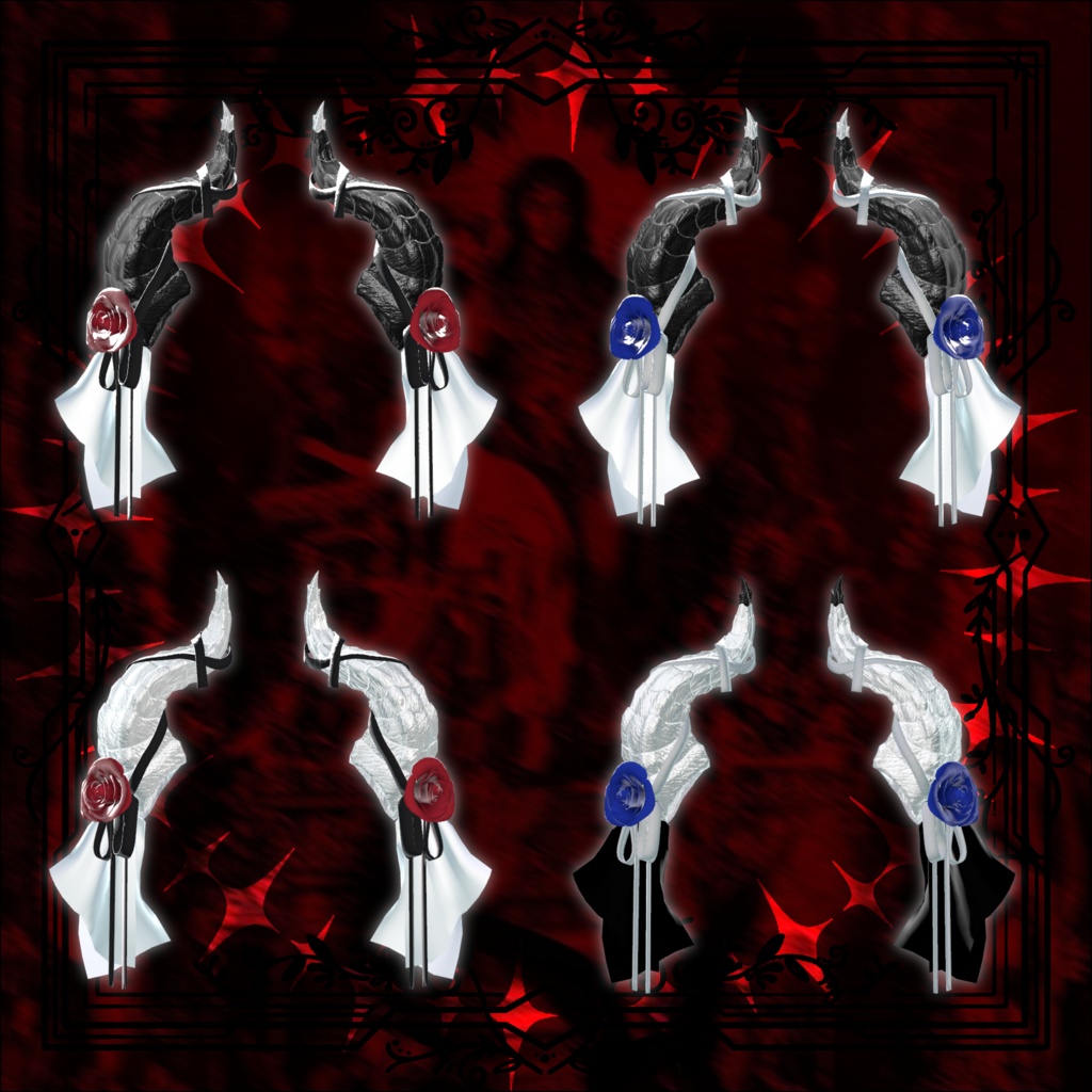 『角アクセサリー』Rosethorn Horns【Modular Avatar対応】