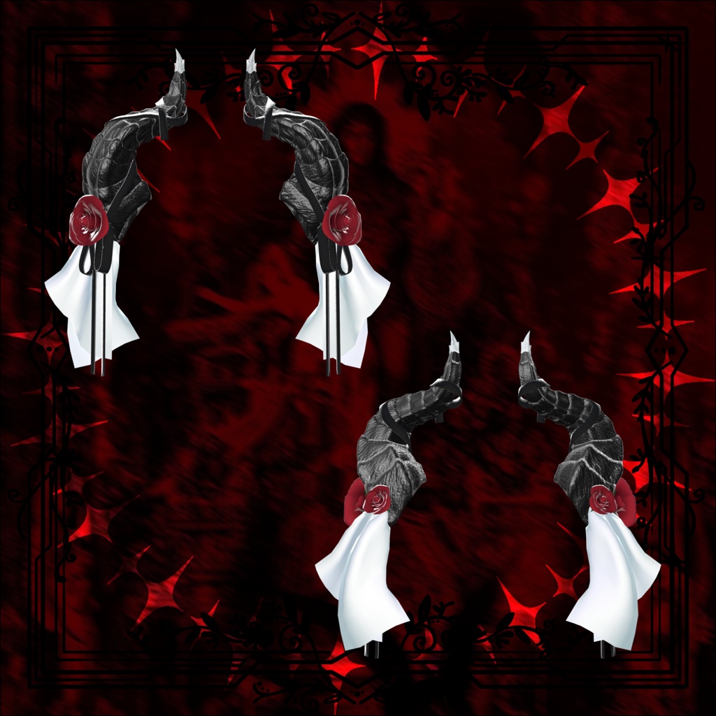 『角アクセサリー』Rosethorn Horns【Modular Avatar対応】