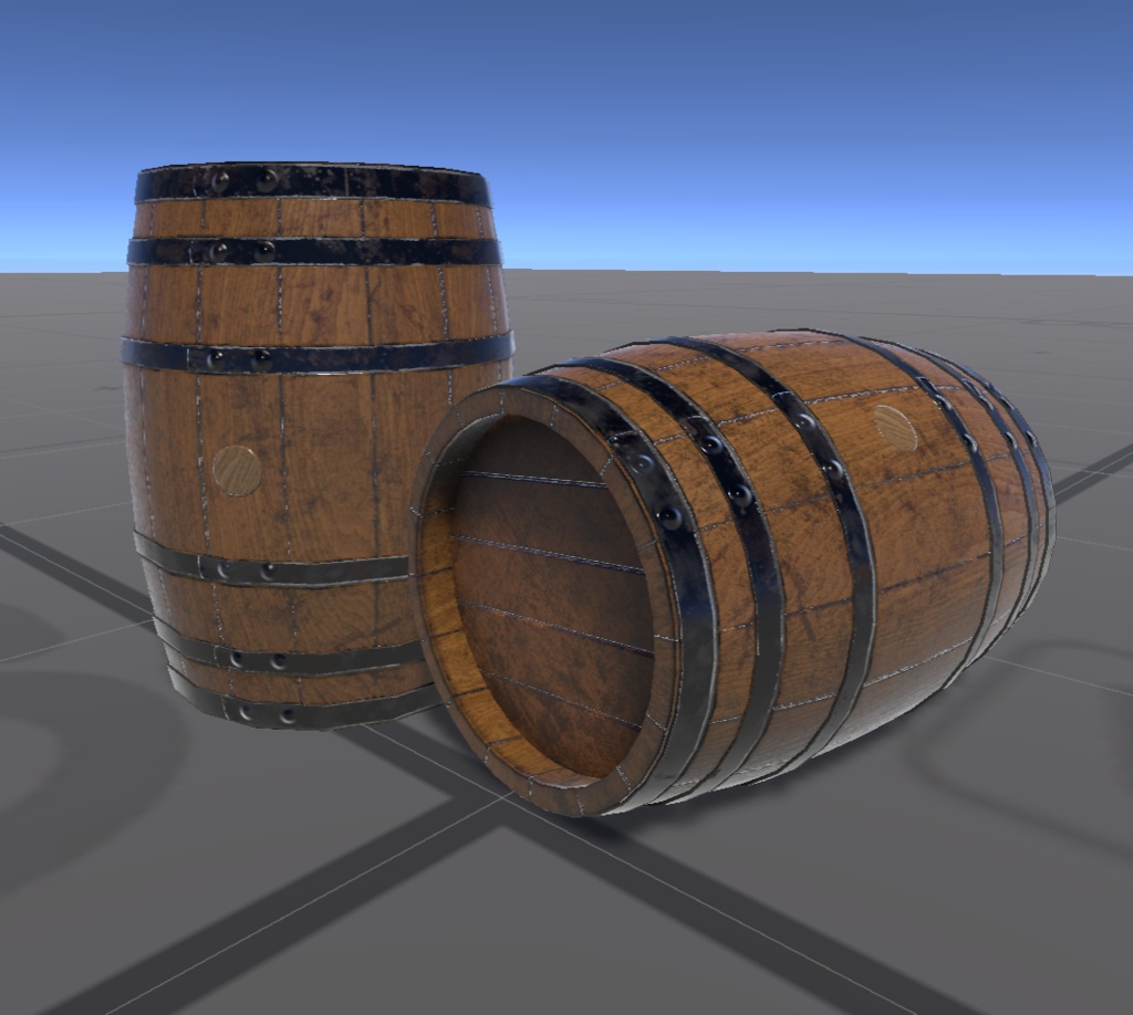 【VRchat想定・3dモデル】樽(タル)-barrel