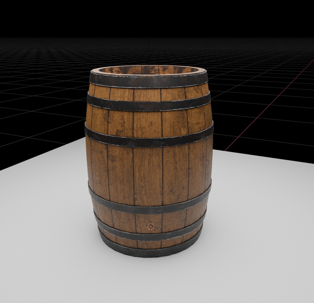 【VRchat想定・3dモデル】樽(タル)-barrel