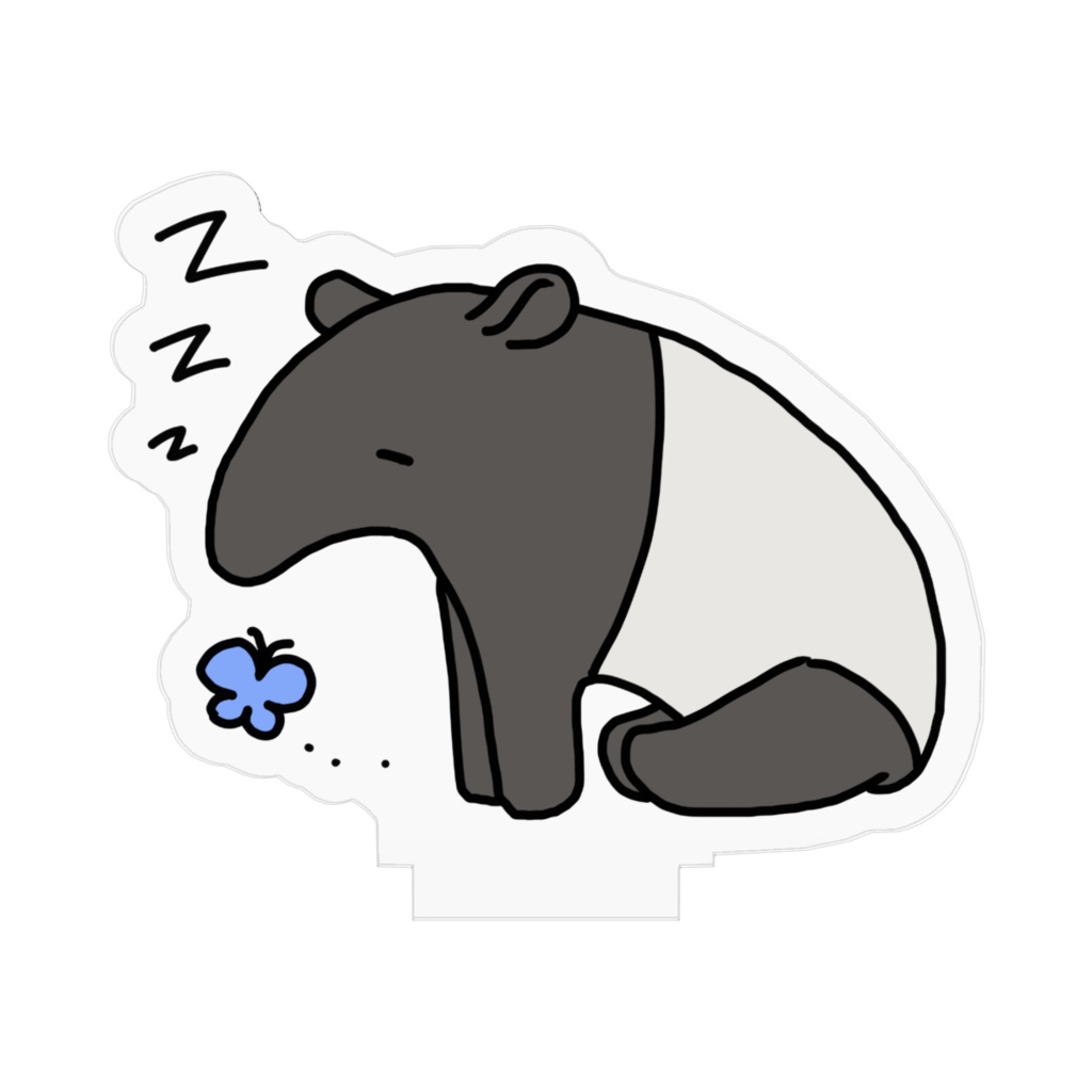 寝てるバクのアクリルフィギュア