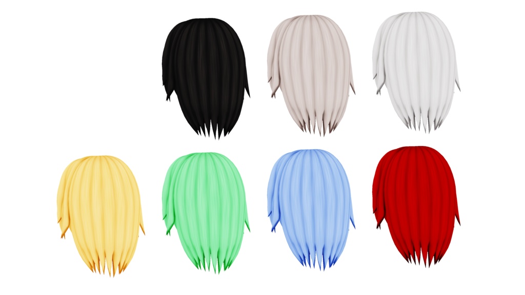 【3D Hair】Simple Short Hair【ミルティナ対応】