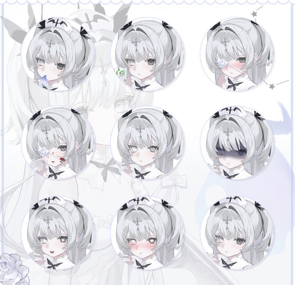 【Live2D Model/live2dモデル】Pure White Ghost | 純白の幽霊 + UI