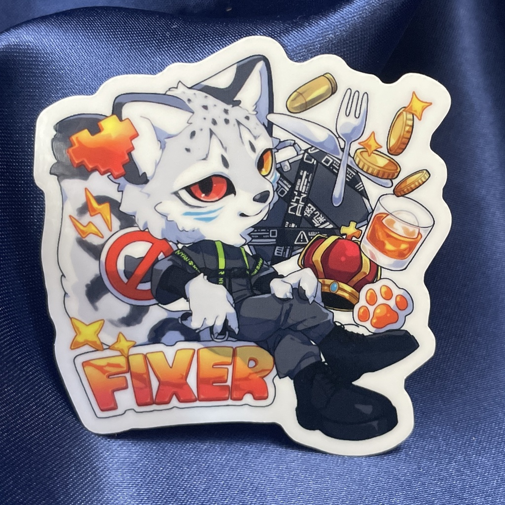 【創造トリアノン】ネコ科ステッカー