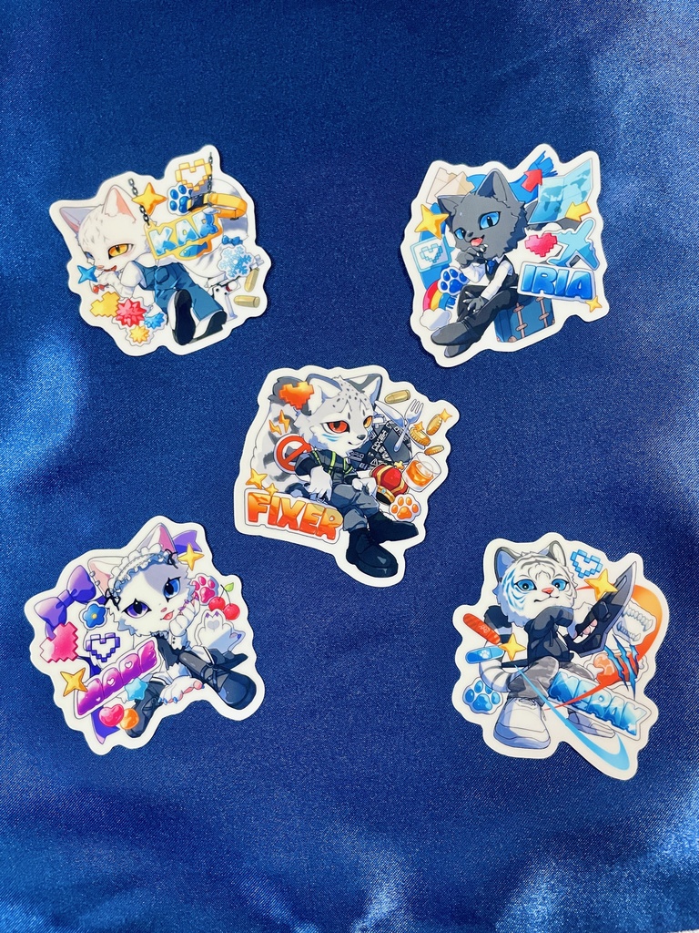 【創造トリアノン】ネコ科ステッカー