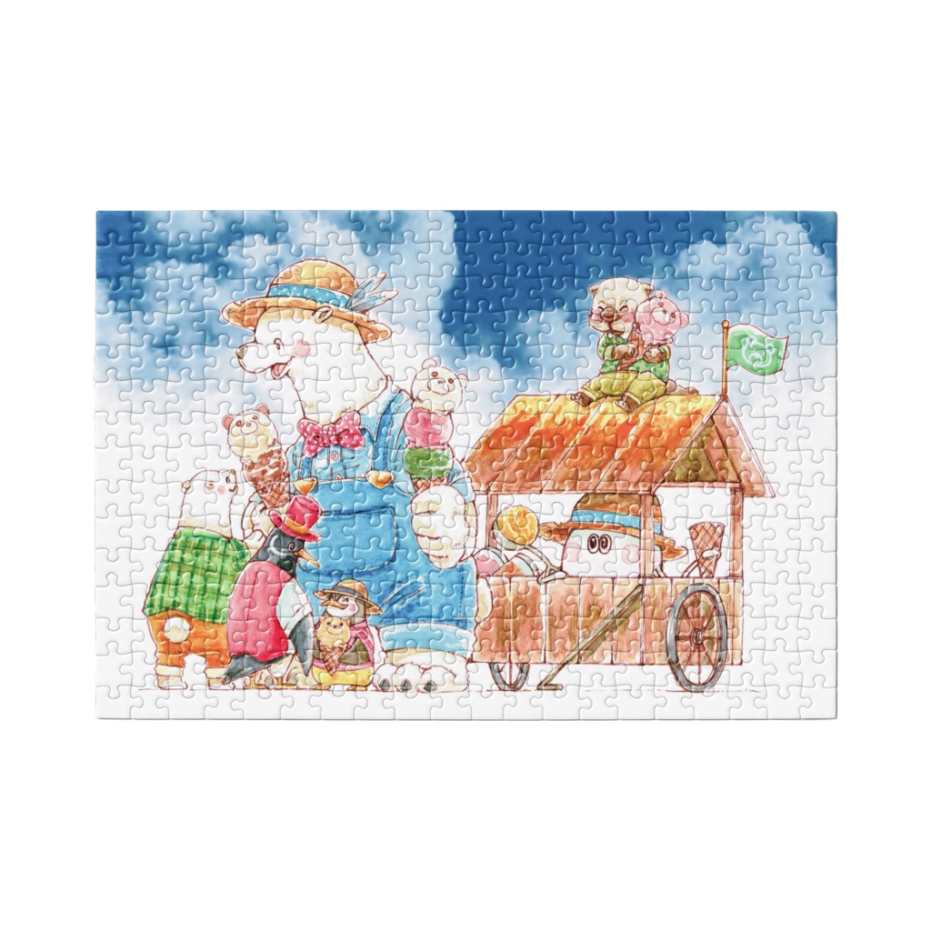 アイス売りのしろくまさんパズル