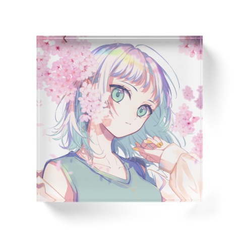 【桜】アクリルブロック