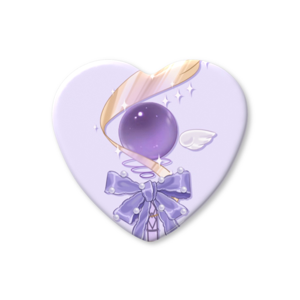 ✦ ハート缶バッジ （つえ）