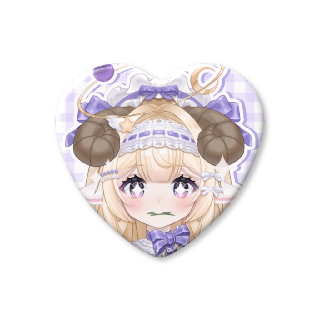 ✦ ハート缶バッジ （きらきら）