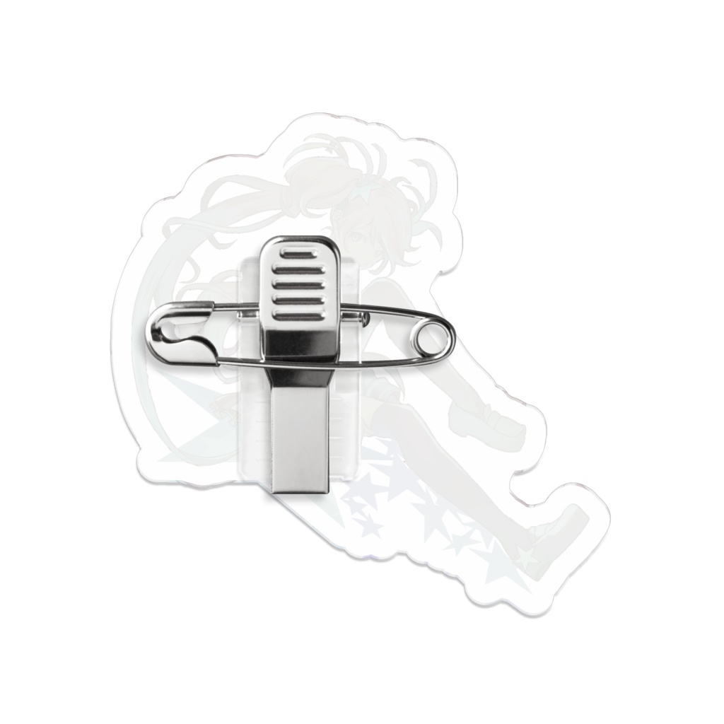 少女001-ツインテ◆アクリルバッジ