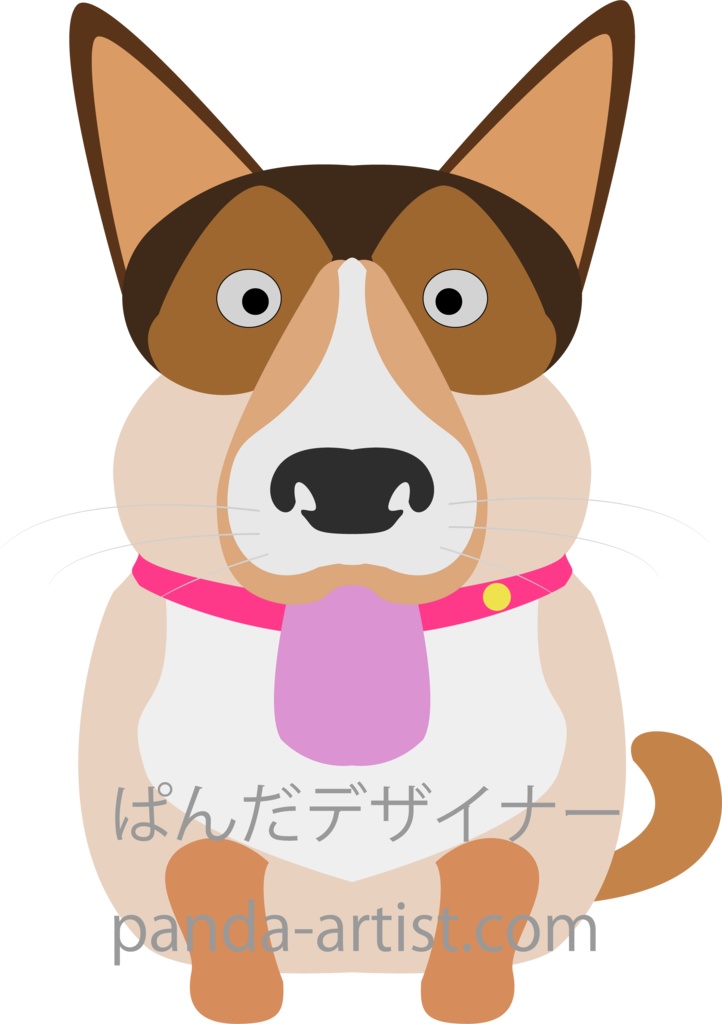 キャッチ画像『ポチ』:EPS・PNG・JPGの3点!素材セット