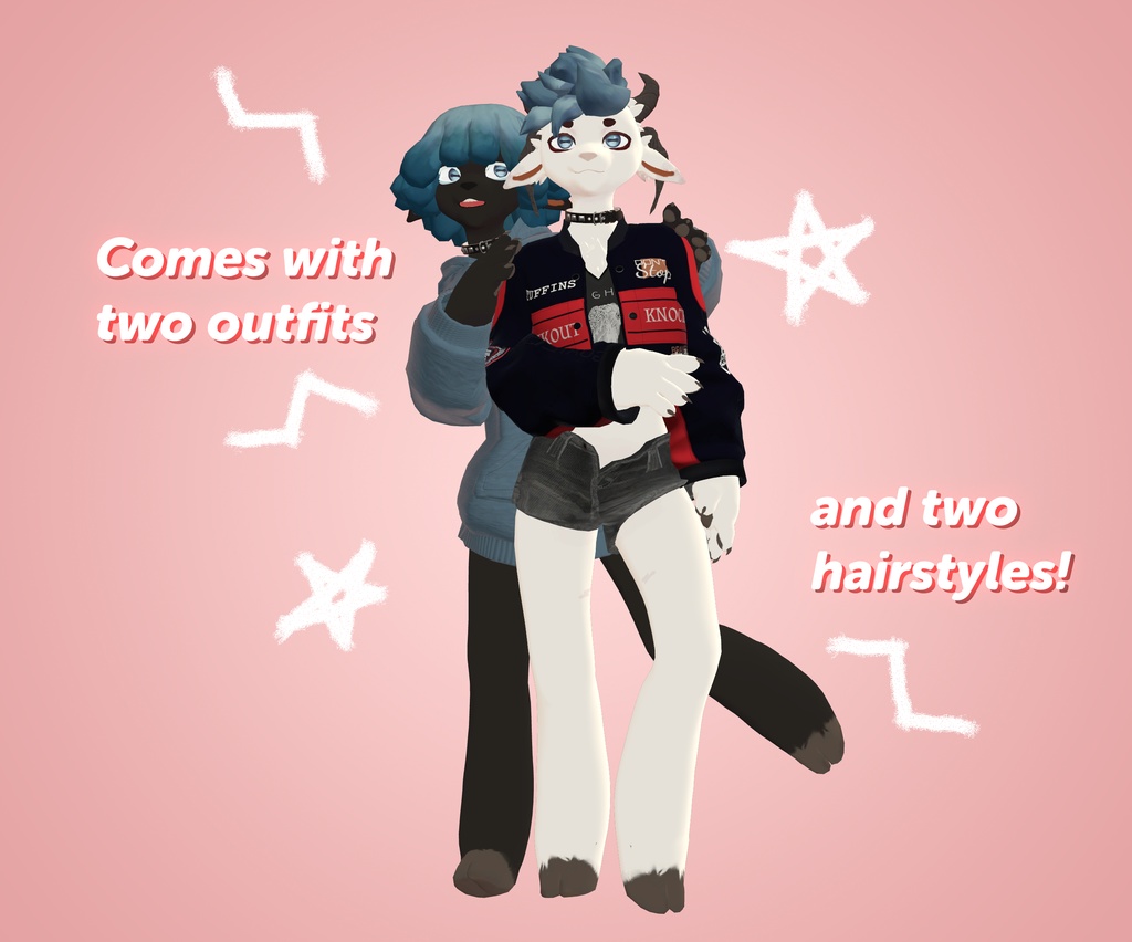 オリジナルの3Dモデル「ヤギ」